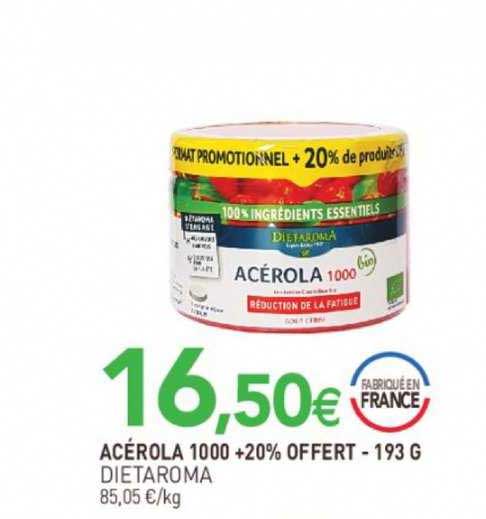 Acérola 1000 +20% Offert