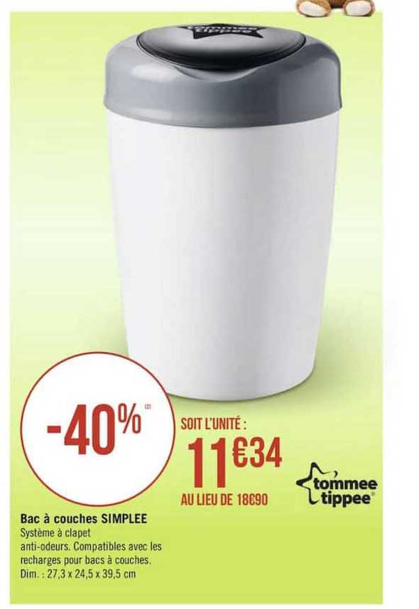 bac à couches simplee tommee tippee