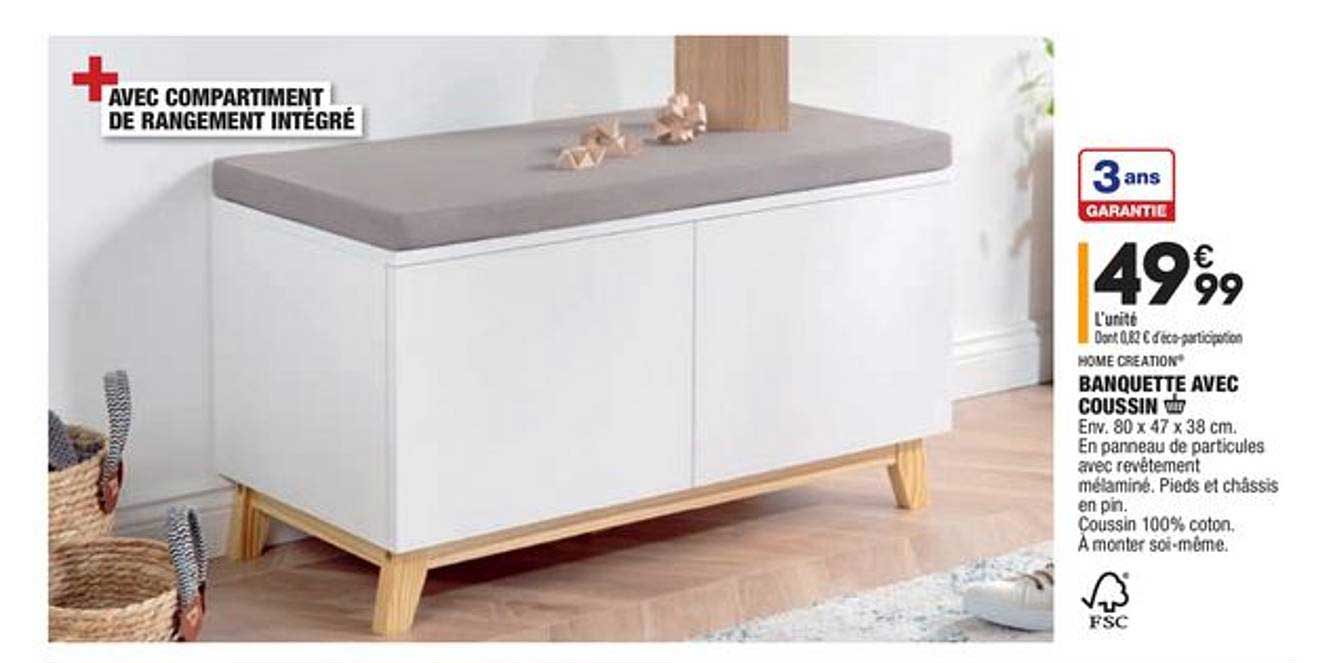 Banquette Avec Coussin Home Creation