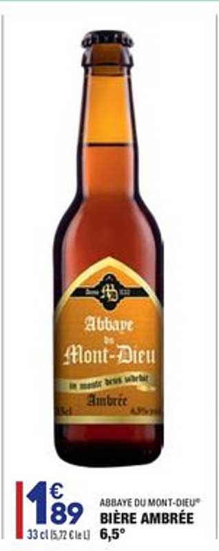 Bière Ambrée Abbaye Du Mont-dieu 6,5°
