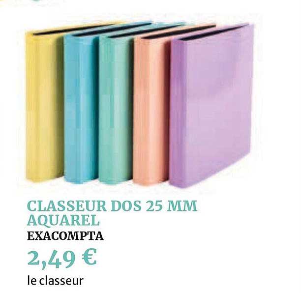 Classeur Dos 25 Mm Aquarel