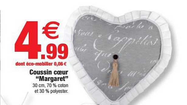 coussin cœur margaret