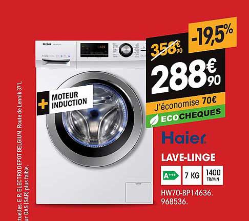 haier lave linge