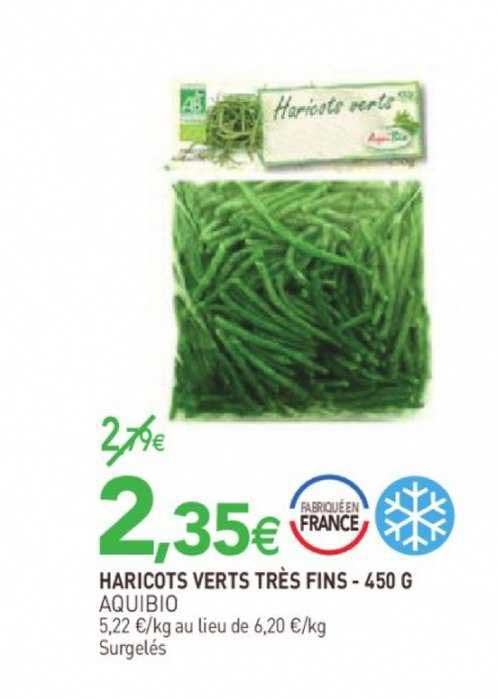 haricots verts très fins