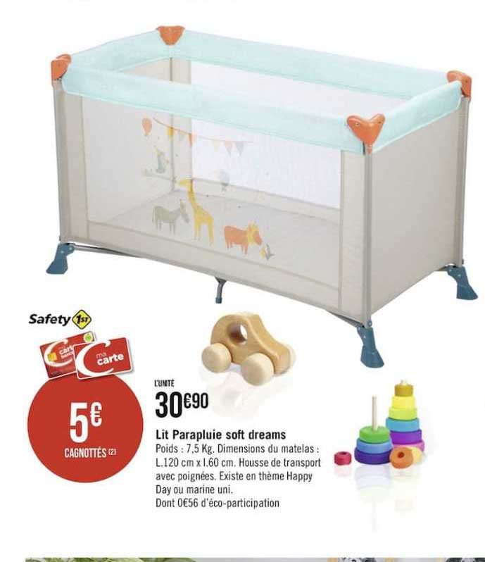 lit parapluie soft drams safety 1st