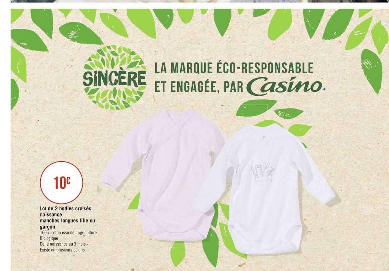 lot de 2 bodies croisés naissance manches longues fille ou garçon