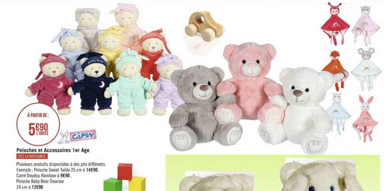 peluches et accessoires 1er age gipsy