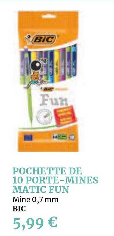 pochette de 10 porte mines matic fun