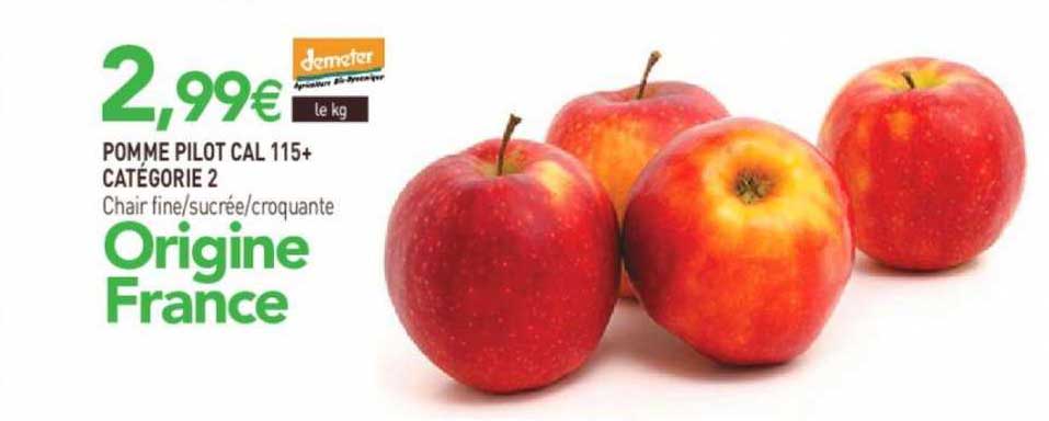 pomme pilot cal 115+ catégorie 2