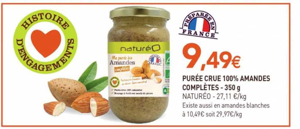 Purée Crue 100% Amandes Complètes