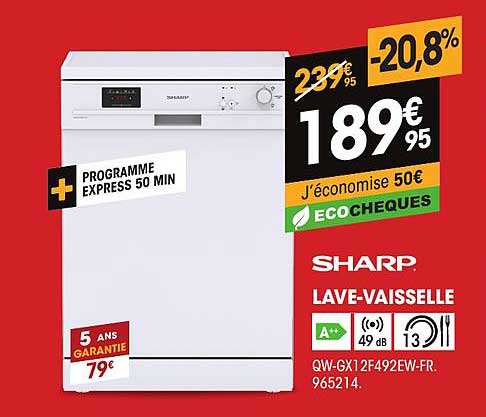 sharp lave vaisselle