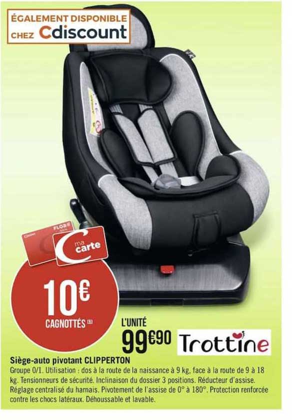 siège-auto pivotant clipperton trottine