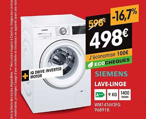 siemens lave linge