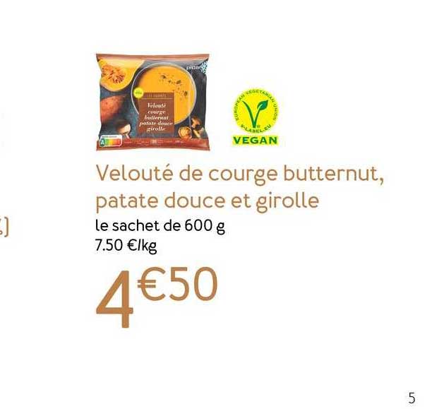 velouté de courge butternut, patate douce et girolle