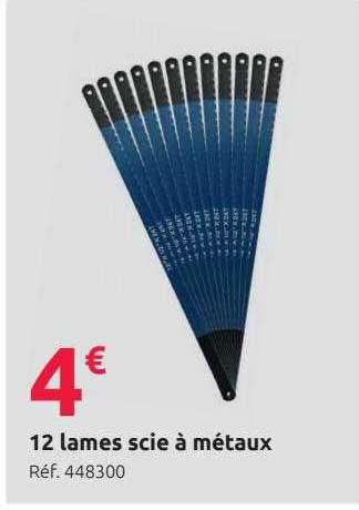 12 lames scie à métaux