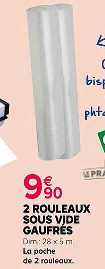2 rouleaux sous vide gaufres le pratique