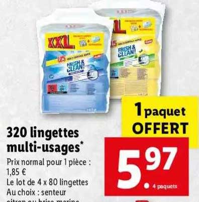320 lingettes multi-usages w5