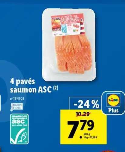4 Pavés Saumon Asc