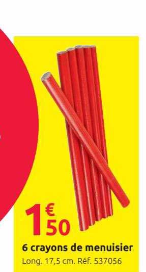 6 crayons de menuisier