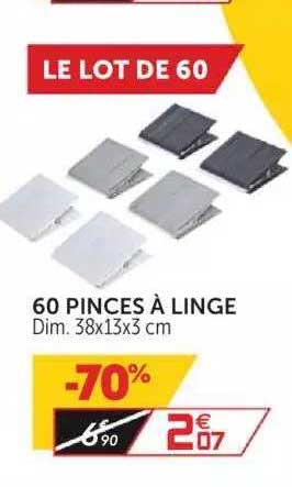 60 Pinces à Linge