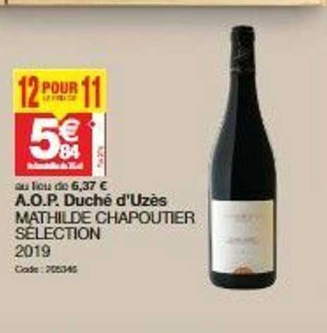 a.o.p. duché d'uzès mathilde chapoutier sélection