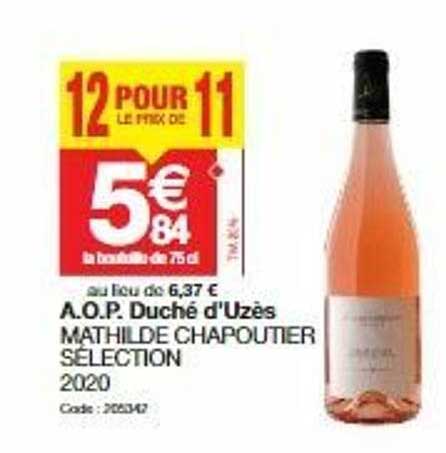 a.o.p. duché d'uzès mathilde chapoutier sélection 2020