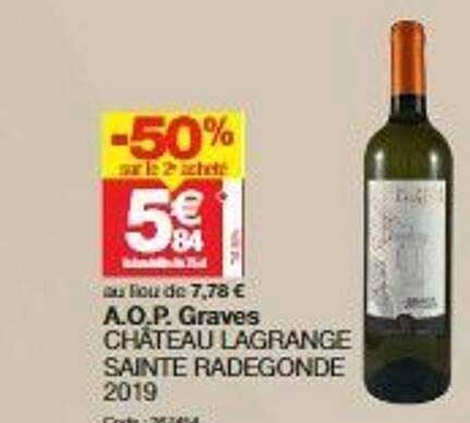 a.o.p. graves château lagrange saint radegonde 2019