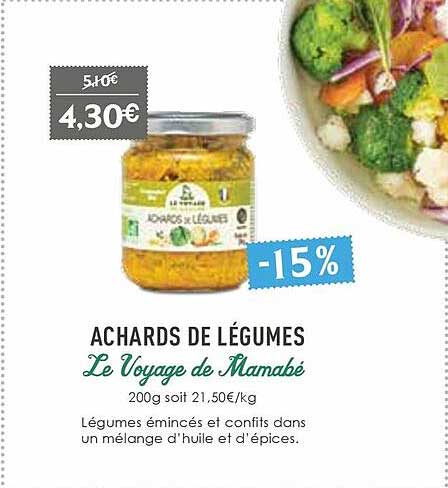 achards de légumes le voyage de mamabé