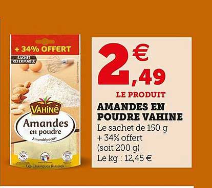 Amandes En Poudre Vahiné