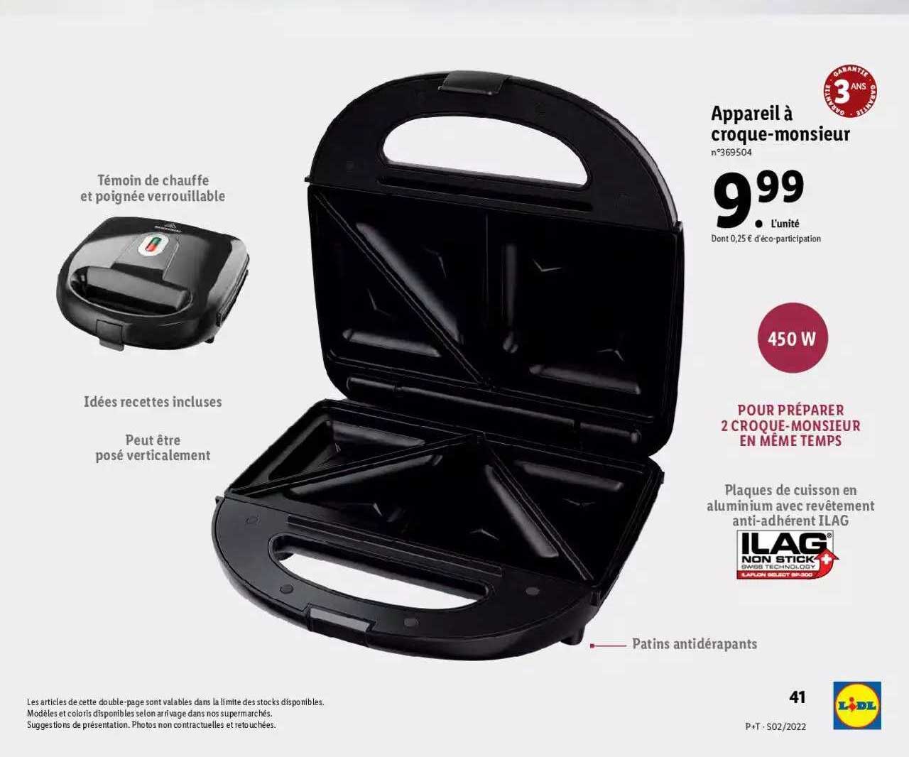 appareil à croque-monsieur