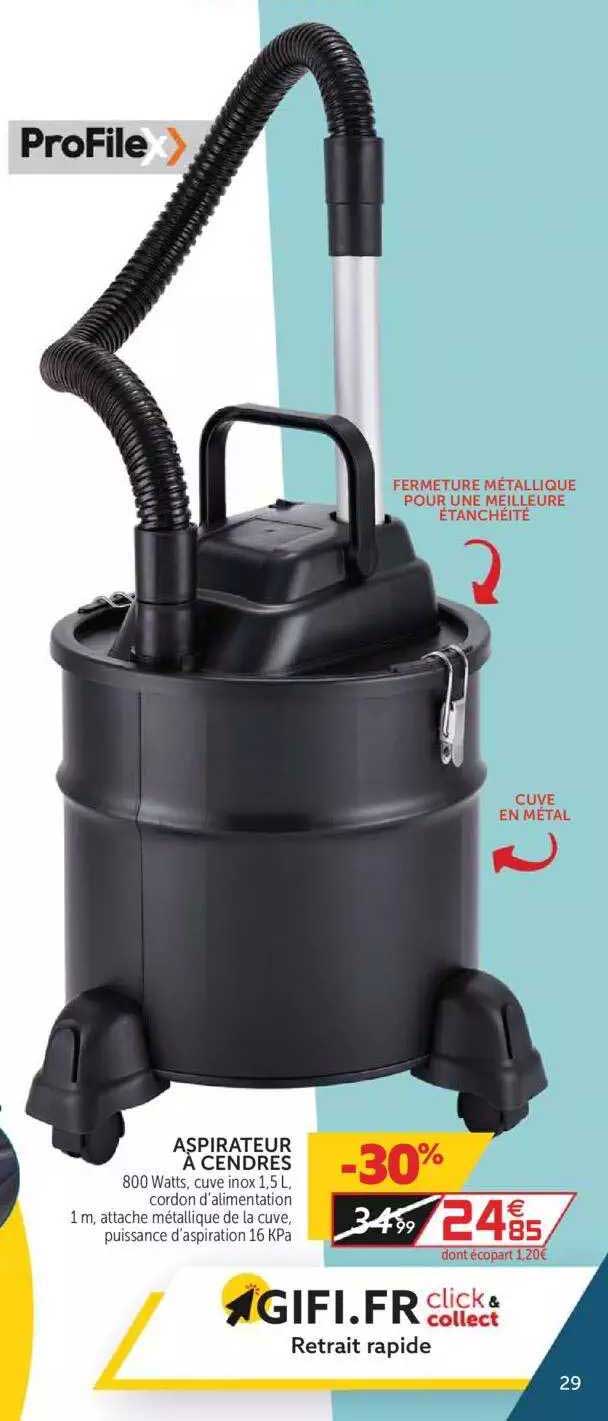 aspirateur à cendres