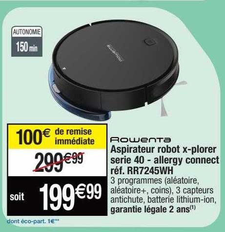 aspirateur robot x-plorer série 40 - allergy connect rowenta