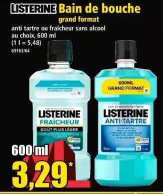 bain de bouche grand format listerine
