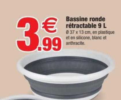 Bassine Ronde Rétractable 9 L