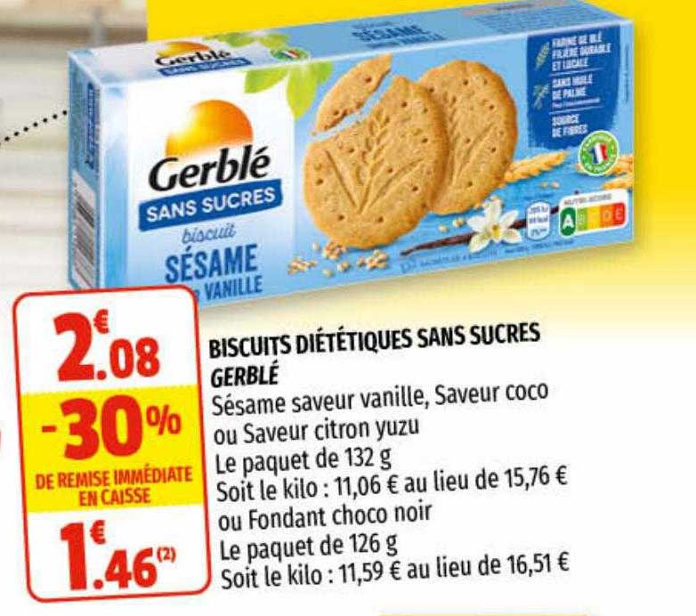 Biscuit Diététiques Sans Sucres Gerblé