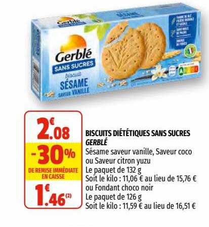 Biscuits Diététiques Sans Sucres Gerblé
