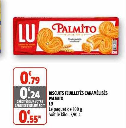 Biscuits Feuilletés Caramélisés Palmito Lu
