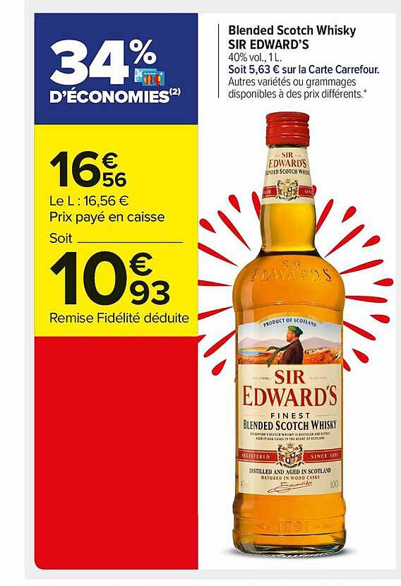 blended scotch whisky sir edward's