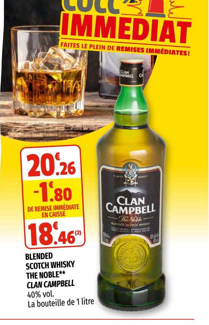 blended scotch whisky the noble** clan campbell