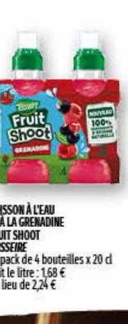 boisson à l'eau à la grenadine fruit shoot teisseire