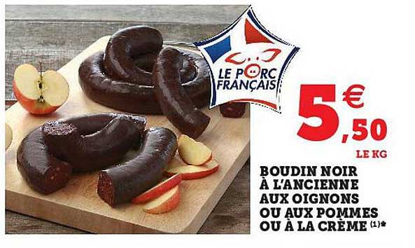 Boudin Noir à L'ancienne Aux Oignons Ou Aux Pommes Ou à La Crème