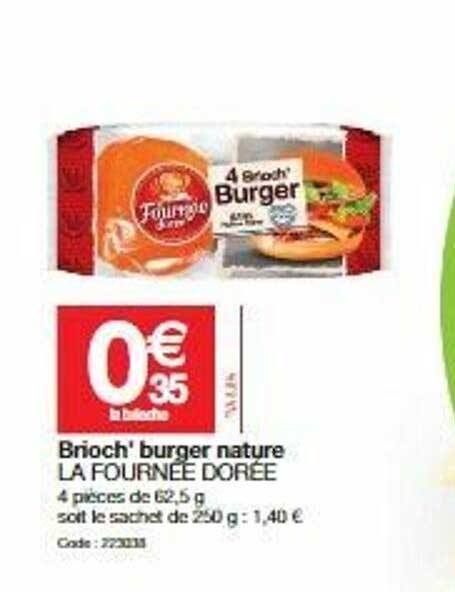 brioch' burger nature la fournée dorée