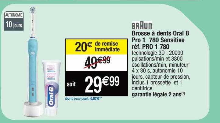 brosse à dents oral b pro 1 780 sensitive pro 1 780 braun