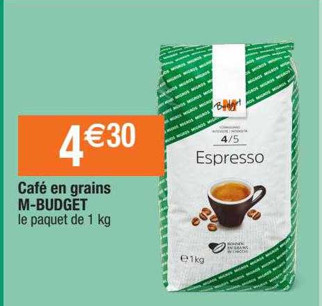 café en grains m-budget