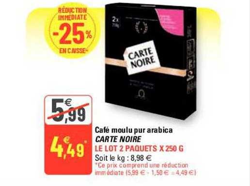 Café Moulu Pur Arabica Carte Noire