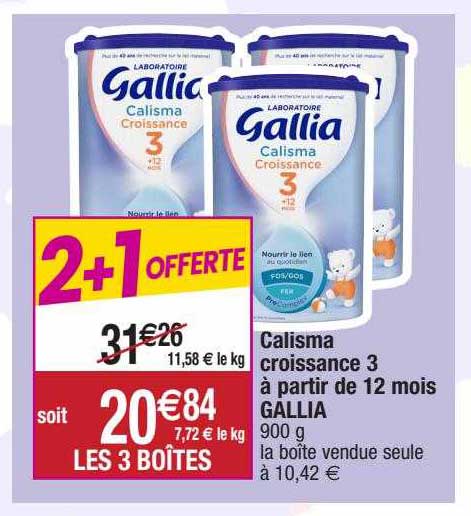 calisma croissance 3 à partir de 12 mois gallia