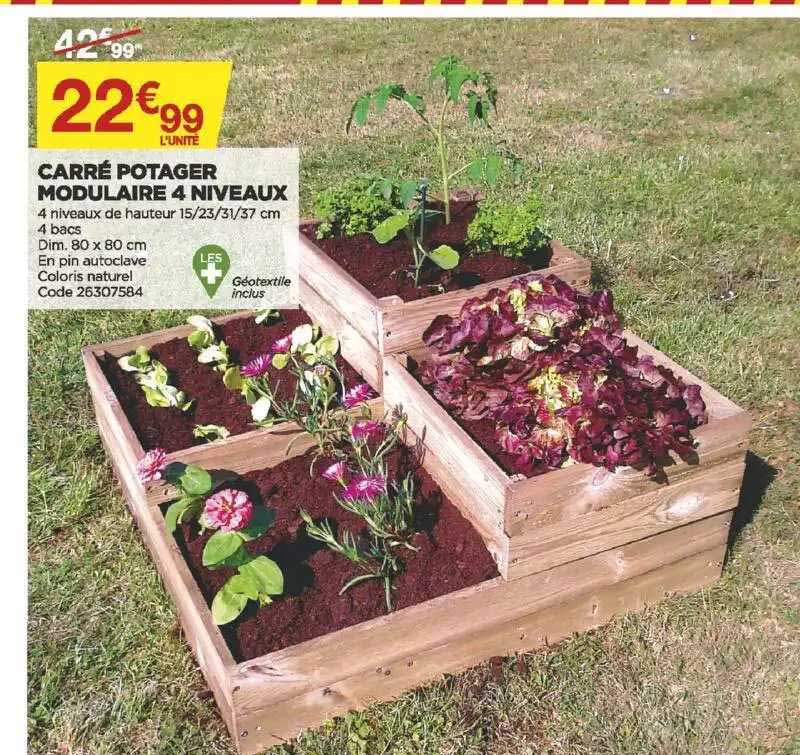 carré potager modulaire 4 niveaux
