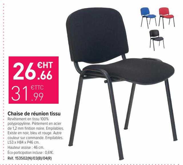 Chaise De Réunion Tissu