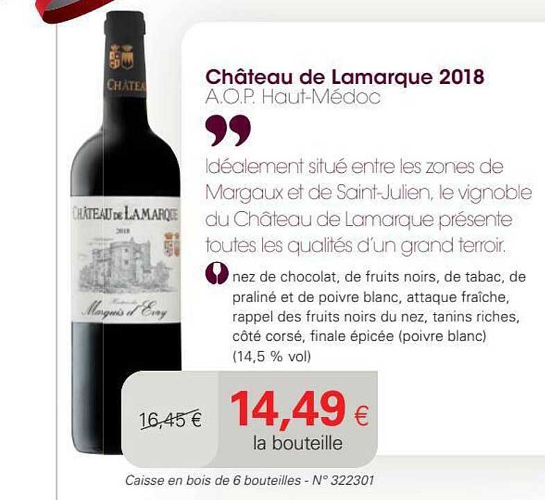château de lamarque 2018 a.o.p. haut-médoc