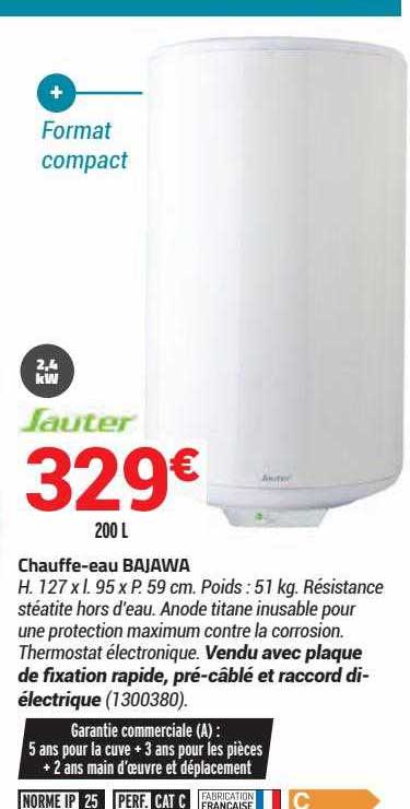 chauffe-eau bajawa sauter